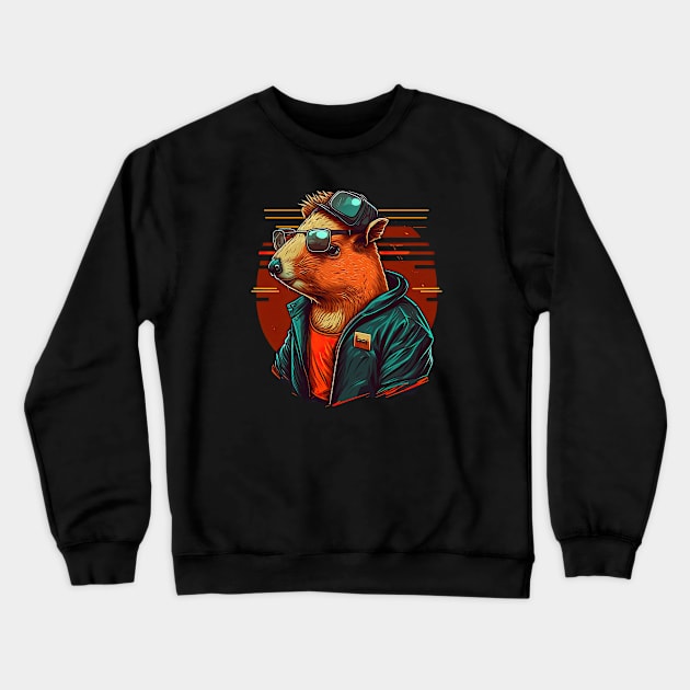 Capybara Rapper Crewneck Sweatshirt by JayD World